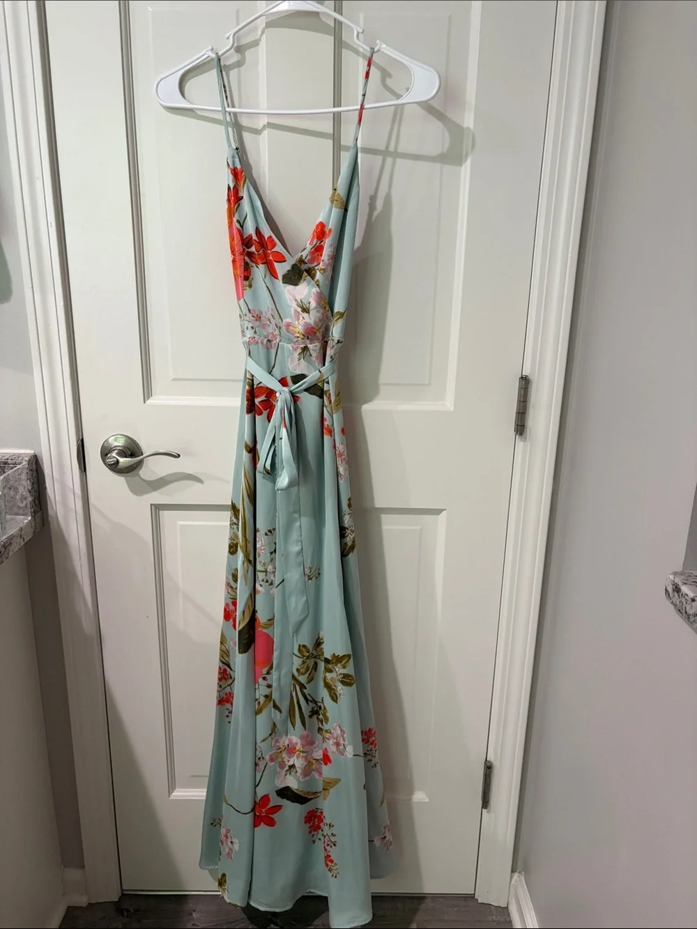 Lulu's Still the One Sage Green Floral Print maxi dress